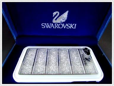Case iPhone SWAROVSKI 4s/4 กรอบขาว คริสขาว